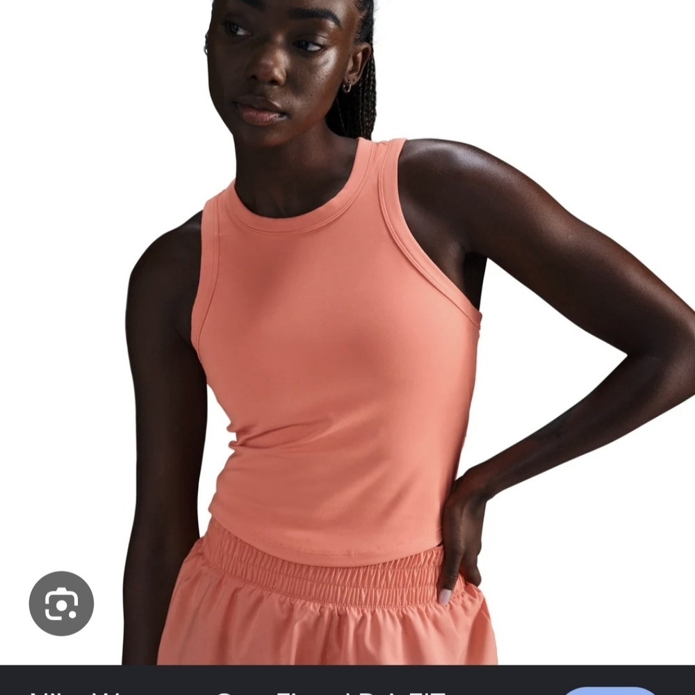 Nike Coral Ribbed Crewneck Tank